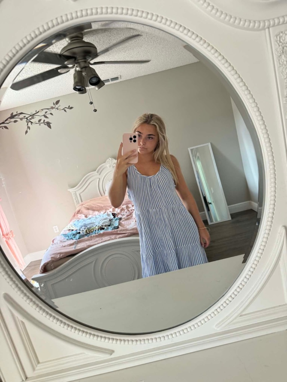 Universal thread target Blue and White Striped Sundress xs-s